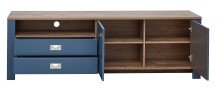 TV-Board >Dijon< in Parisian Blue Nachbildung - 194x63x45cm (BxHxT)