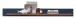 Wandboard >Dijon< in Parisian Blue Nachbildung - 147x16x22cm (BxHxT)