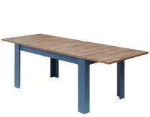 Esstisch >Dijon< in Parisian Blue Nachbildung - 160x76x90cm (BxHxT)