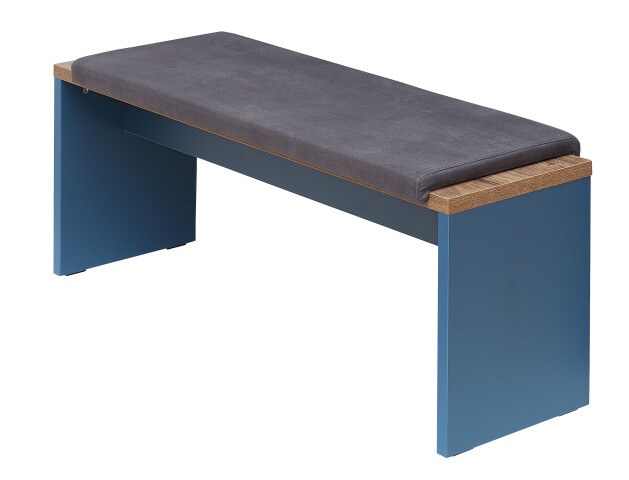 Sitzbank >Dijon< in Parisian Blue Nachbildung - 130x49x40cm (BxHxT)
