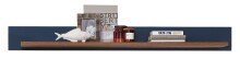 Wohnwand >Dijon< in Parisian Blue Nachbildung - 307x190x45cm (BxHxT)