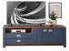 Wohnwand >Dijon< in Parisian Blue Nachbildung - 307x190x45cm (BxHxT)