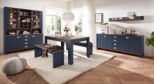 Buffet >Dijon< in Parisian Blue Nachbildung - 163x201x45cm (BxHxT)