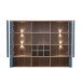 Buffet >Dijon< in Parisian Blue Nachbildung - 163x201x45cm (BxHxT)