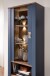 Vitrine >Dijon< in Parisian Blue Nachbildung - 65x201x38cm (BxHxT)
