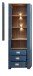 Vitrine >Dijon< in Parisian Blue Nachbildung - 65x201x38cm (BxHxT)