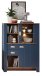 Vitrine >Dijon< in Parisian Blue Nachbildung - 98x134x38cm (BxHxT)