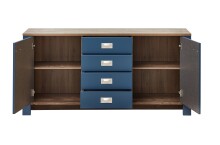 Sideboard >Dijon< in Parisian Blue Nachbildung - 163x79x45cm (BxHxT)