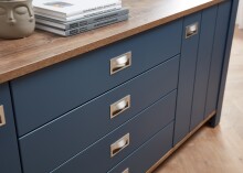 Sideboard >Dijon< in Parisian Blue Nachbildung - 163x79x45cm (BxHxT)