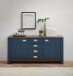 Sideboard >Dijon< in Parisian Blue Nachbildung - 163x79x45cm (BxHxT)