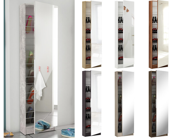 Schuhschrank >Goswin< in  - 50x180,5x20cm (BxHxT)