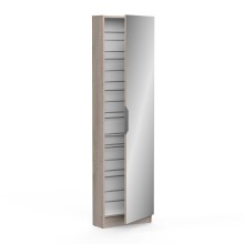 Schuhschrank >Goswin< in Sonoma Eiche - 50x180,5x20cm (BxHxT)