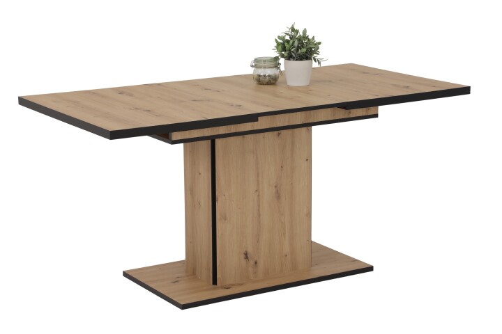 Esstisch >Ariana< in Oldwood/Schwarz aus Holzwerkstoff - 160x76x80cm ,  219,95 €