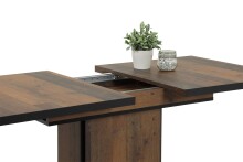 Esstisch >Ariana< in Oldwood/Schwarz aus Holzwerkstoff - 160x76x80cm (BxHxT)