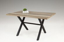 Esstisch >Flensburg< in wildeiche/anthrazit - 140x75x90 (BxHxT)
