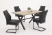 Esstisch >Flensburg< in wildeiche/anthrazit - 140x75x90 (BxHxT)