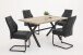 Esstisch >Flensburg< in wildeiche/anthrazit - 140x75x90 (BxHxT)