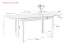 Küchentisch >Sylt< in Sonoma Eiche aus Holzwerkstoff - 90x74x65cm (BxHxT)