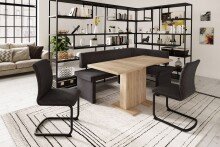 Säulen-Esstisch >Köln< in Sonoma Eiche - 150x76x70cm (BxHxT)