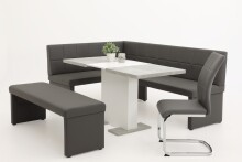 Säulen-Esstisch >Köln< in Beton-Optik - 150x76x70cm (BxHxT)