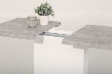 Säulen-Esstisch >Köln< in Beton-Optik - 150x76x70cm (BxHxT)