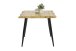 Esstisch >Sandra< in Wildeiche/Schwarz aus MDF - 90x76x90cm (BxHxT)