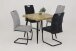 Esstisch >Sandra< in Wildeiche/Schwarz aus MDF - 90x76x90cm (BxHxT)
