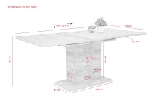 Kulissen-Esstisch >Helena< in Sonoma Eiche - 220x76x90cm (BxHxT)