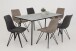 Esstisch >Tino< in Betonoptik aus Holzwerkstoff - 160x76x90cm (BxHxT)