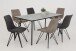 Esstisch >Tino< in Betonoptik aus Holzwerkstoff - 160x76x90cm (BxHxT)