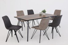Esstisch >Tino< in Oldwood aus Holzwerkstoff - 160x76x90cm (BxHxT)