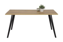 Esstisch >Tino< in Zinneiche hell aus Holzwerkstoff - 160x76x90cm (BxHxT)