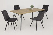 Esstisch >Tino< in Zinneiche hell aus Holzwerkstoff - 160x76x90cm (BxHxT)