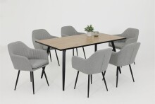 Esstisch >Susi< in Artisan Eiche aus Holzwerkstoff - 160x76x90cm (BxHxT)