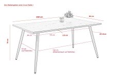 Esstisch >Susi< in Artisan Eiche aus Holzwerkstoff - 160x76x90cm (BxHxT)
