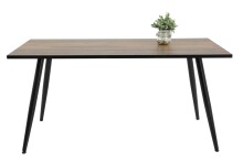 Esstisch >Susi< in schwarz/Oldwood/Schwarz aus Holzwerkstoff - 160x76x90 (BxHxT)