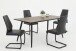 Esstisch >Susi< in schwarz/Oldwood/Schwarz aus Holzwerkstoff - 160x76x90 (BxHxT)
