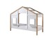 Hausbett >BABS< in Kiefer Farbe Oak/Weiß - 210x170x97 (BxHxT)