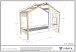 Hausbett >BABS< in Kiefer Farbe Oak/Weiß - 210x170x97 (BxHxT)