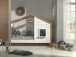 Hausbett >BABS< in Kiefer Farbe Oak/Weiß - 210x170x97 (BxHxT)