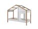 Hausbett >BABS< in Kiefer Farbe Oak/Weiß - 210x170x97 (BxHxT)