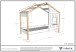 Hausbett >BABS< in Kiefer Farbe Oak/Weiß - 210x170x97 (BxHxT)