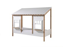 Hausbett >HAUSBETT< in Kiefer Farbe Oak/Weiß...