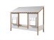 Hausbett >HAUSBETT< in Kiefer Farbe Oak/Weiß - 214x174x105 (BxHxT)