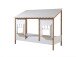 Hausbett >HAUSBETT< in Kiefer Farbe Oak/Weiß - 214x174x105 (BxHxT)