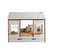 Hausbett >HAUSBETT< in Kiefer Farbe Oak/Weiß...