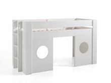 Spielbett >FREYA< in Weiß aus MDF -...