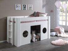 Spielbett >FREYA< in Weiß aus MDF - 215x120x96cm (BxHxT)