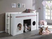Spielbett >FREYA< in Weiß aus MDF - 215x120x96cm (BxHxT)