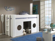 Spielbett >FREYA< in Weiß aus MDF - 215x120x96cm (BxHxT)